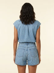 Daisy | Denim Blouse & Shorts Set Comfortable Cotton Blend for Girls Clothing