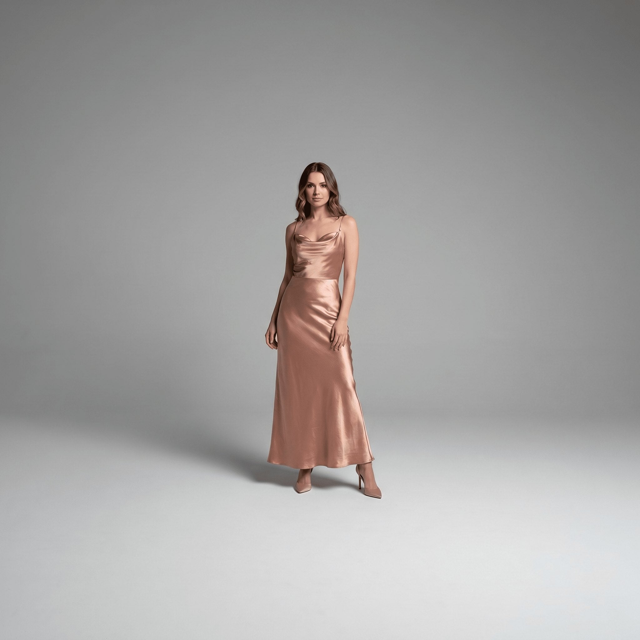 Dalia | Midi Dress Deep V Neck, A-Line Skirt, Lightweight Fabric