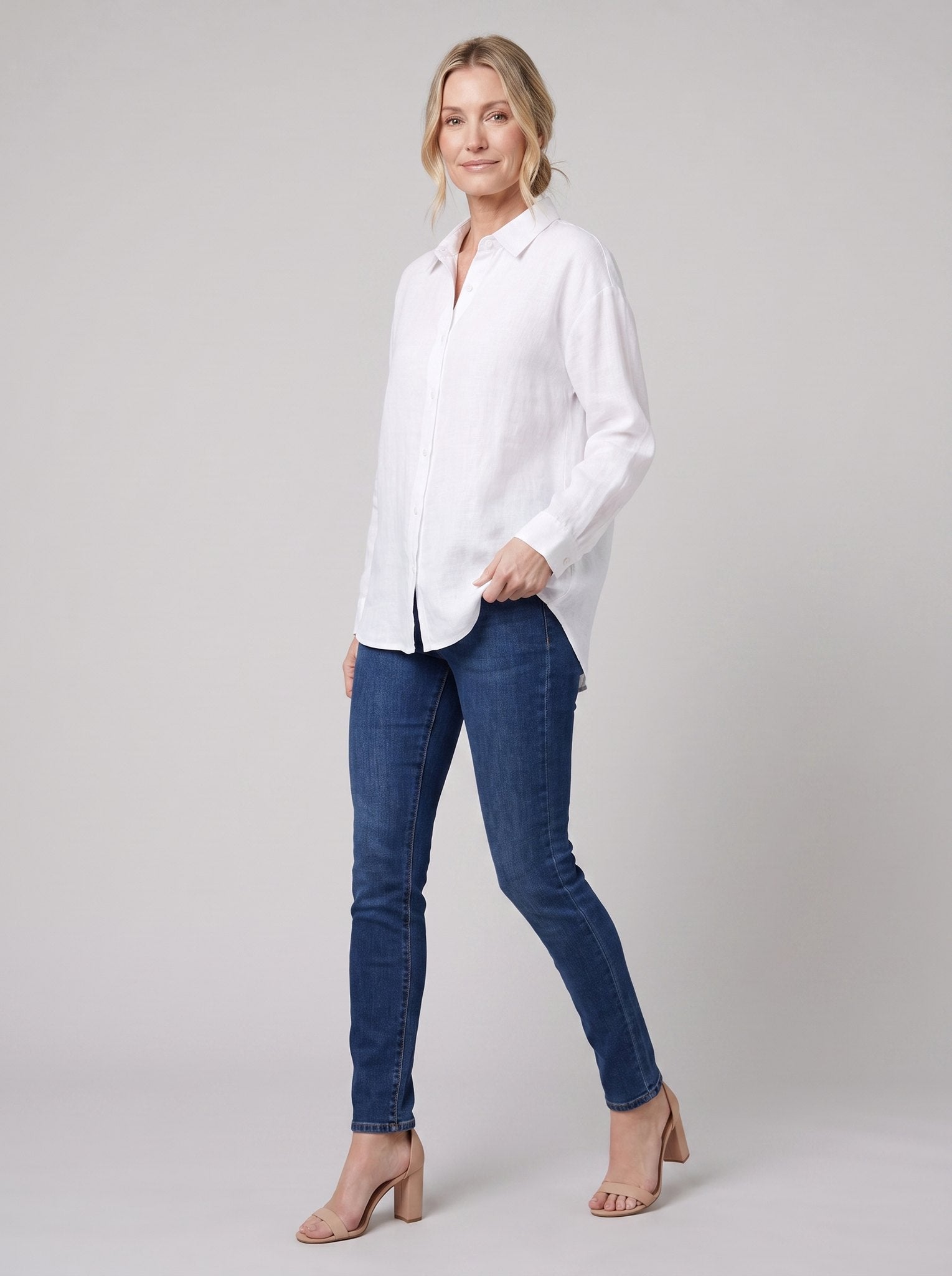 Dani Womens Blouse | Soft Cotton-Polyester Long Sleeve Top