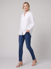 Dani Womens Blouse | Soft Cotton-Polyester Long Sleeve Top