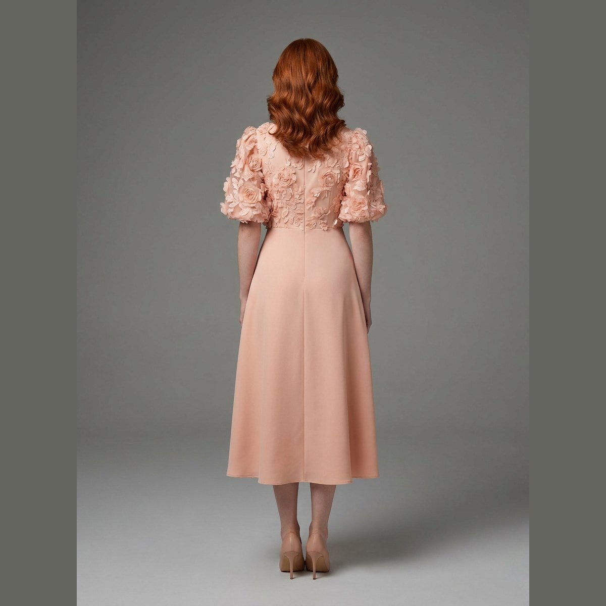 Dara Floral Midi Dress | Lightweight, Puff Sleeves, Wedding Guest Dresses