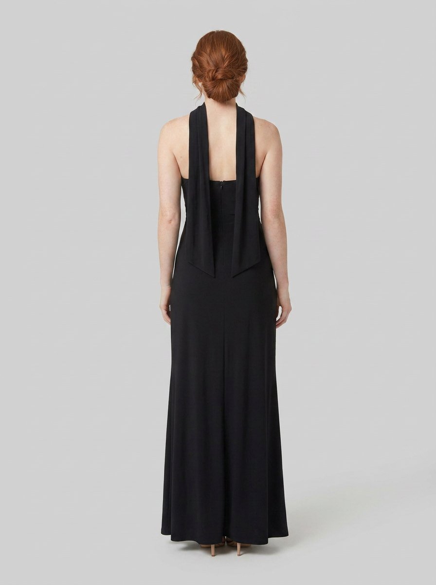 Dara | Maxi Dress Halter Neck, Slim Fit, High Side Slit