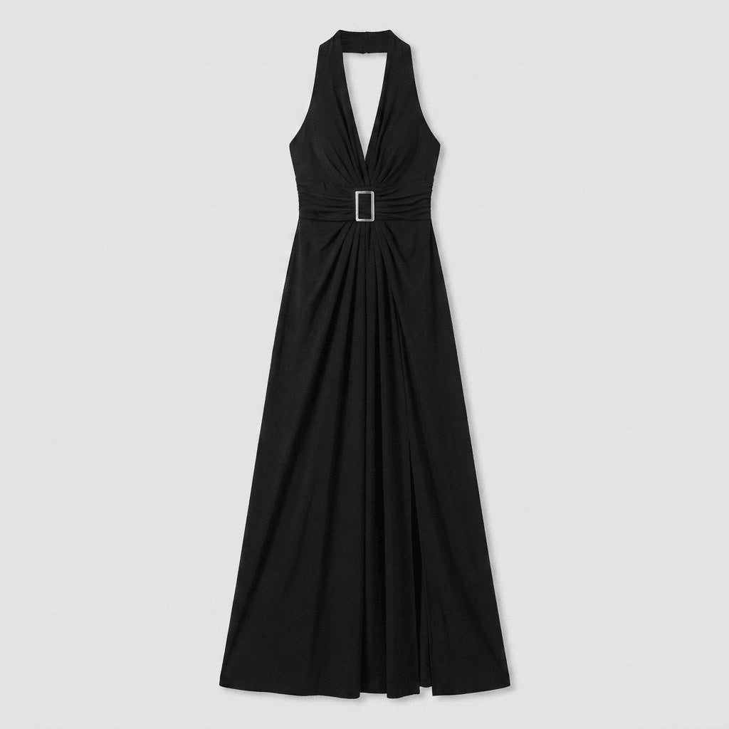 Dara | Maxi Dress Halter Neck, Slim Fit, High Side Slit