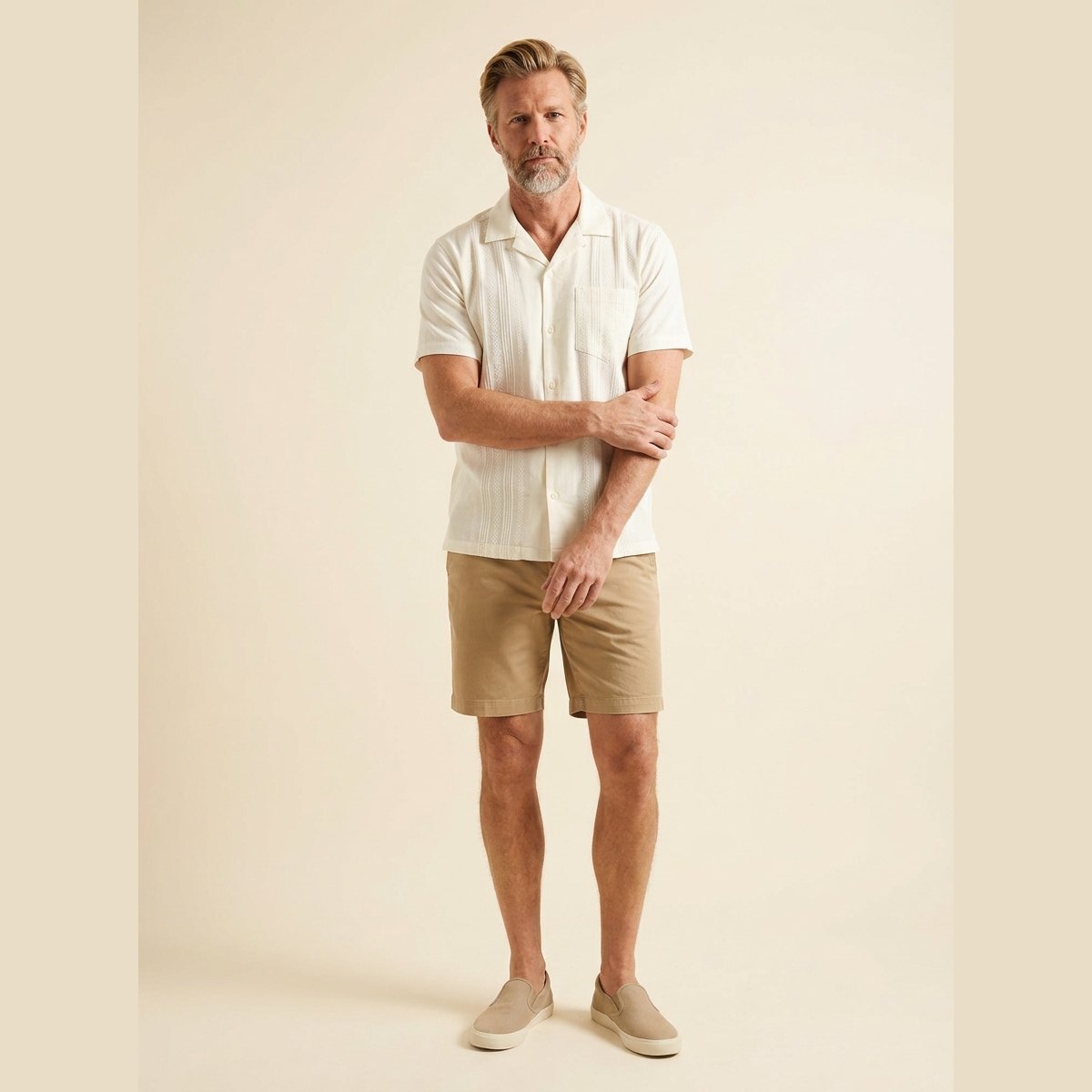 Daxon Shirt | Organic Cotton, Embroidered Stripe