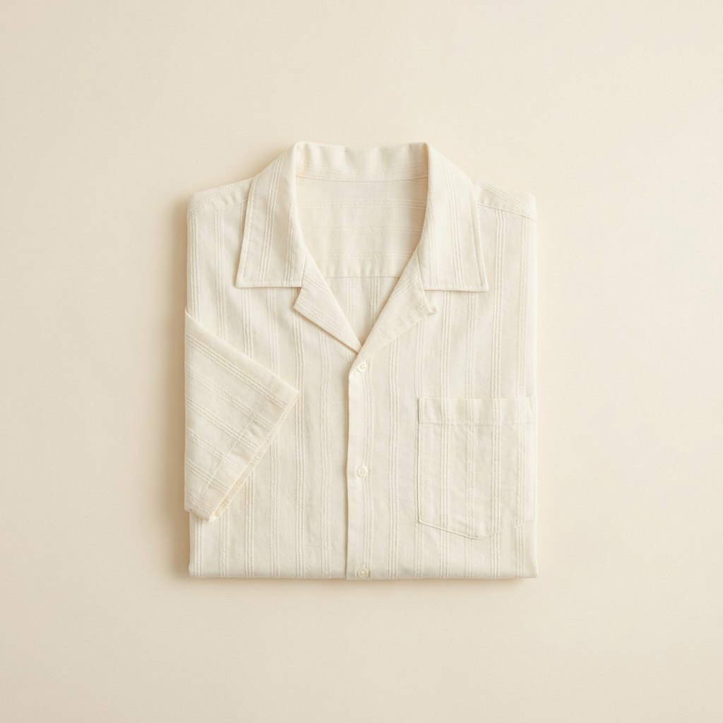 Daxon Shirt | Organic Cotton, Embroidered Stripe