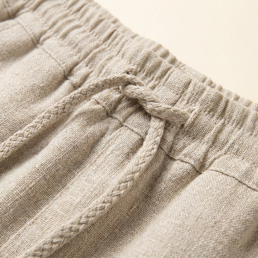 Dazzle | Linen Pants Women Relaxed Fit, White Ankle Length