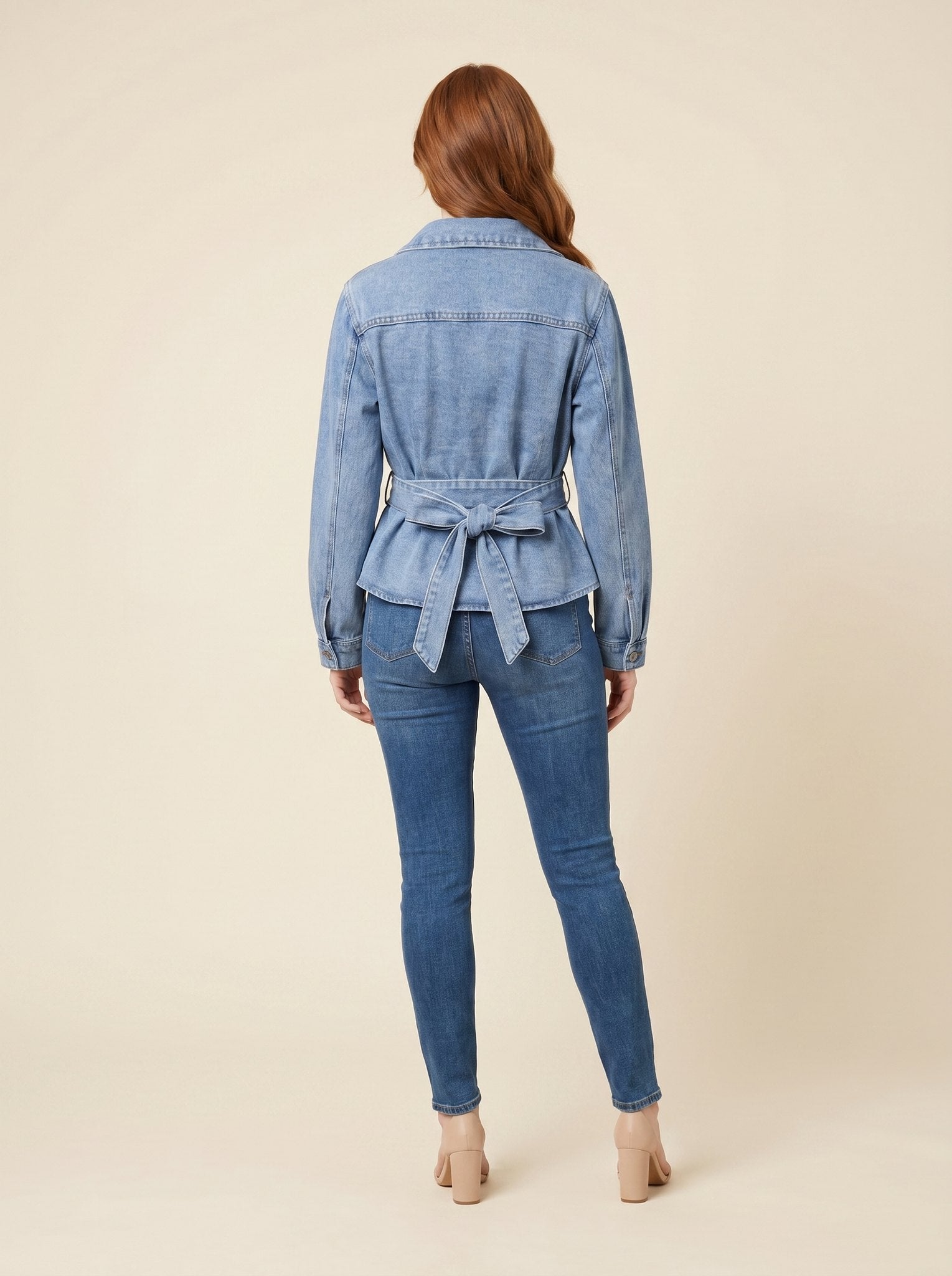 Denim | Tie-Up Long Sleeve Shirt