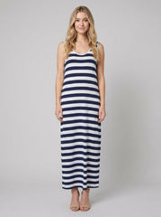 Dewey | Maxi Dress Nautical Stripe, Jersey Fabric for Summer