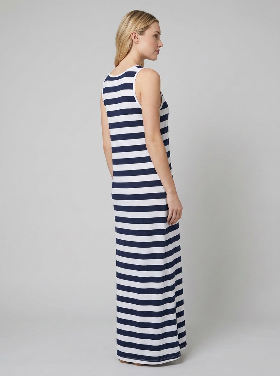 Dewey | Maxi Dress Nautical Stripe, Jersey Fabric for Summer