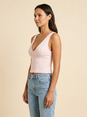 Diva | Crop Tank Top Soft, Slim-Fit, Integrated Bra Support