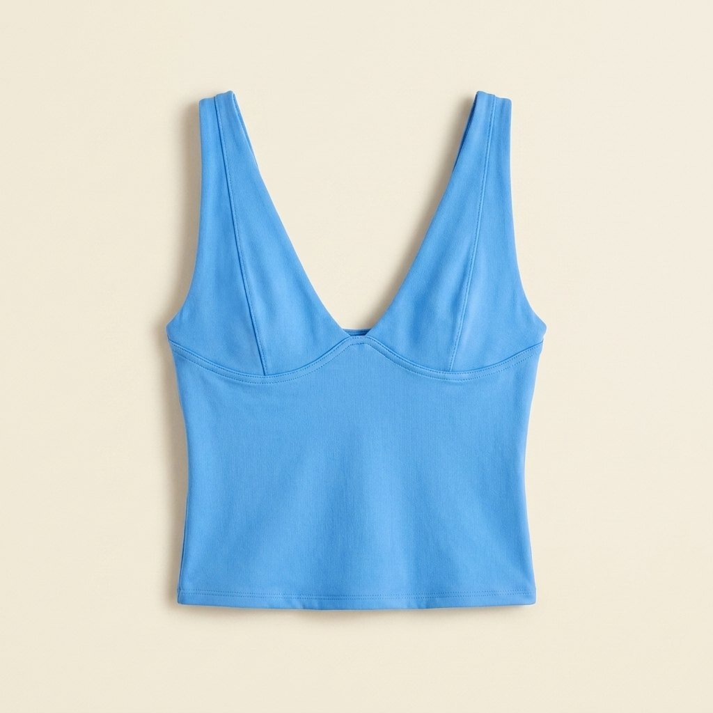 Diva | Crop Tank Top Soft, Slim-Fit, Integrated Bra Support