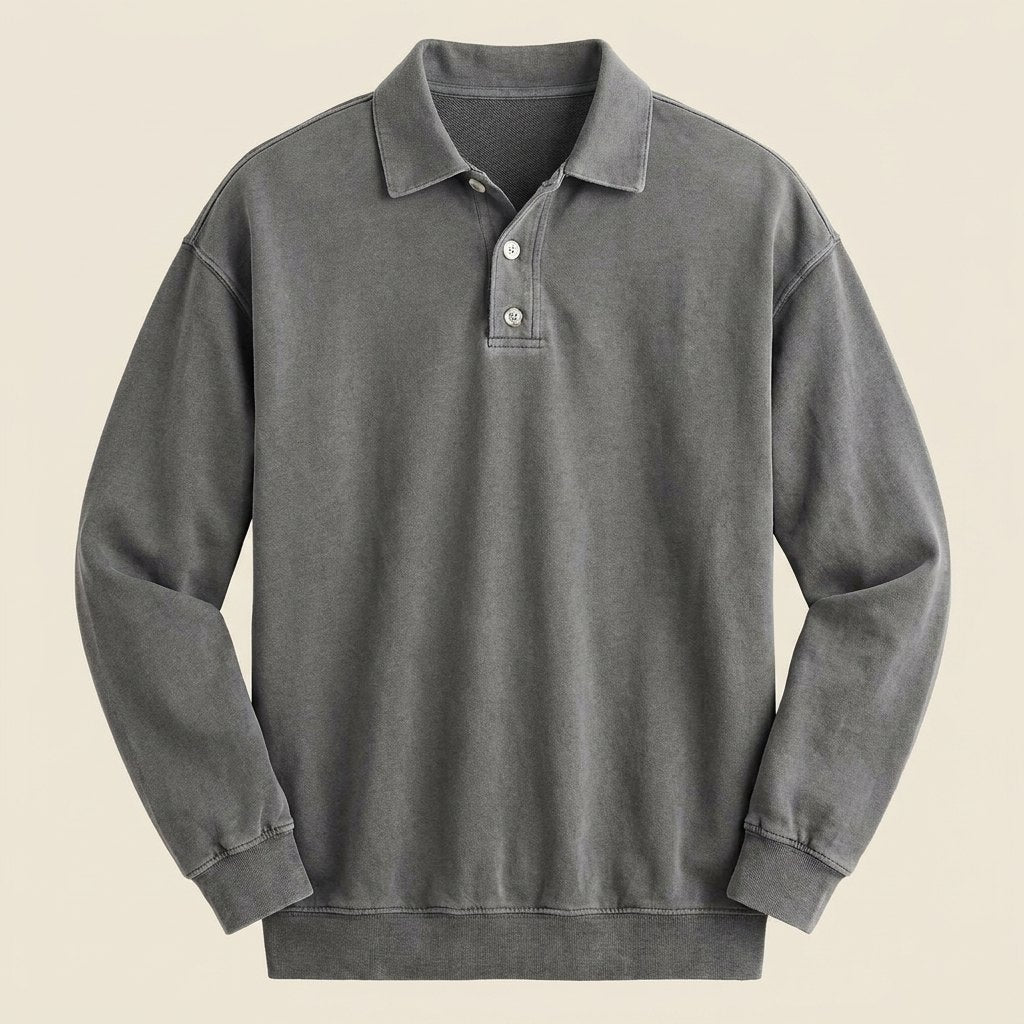 Edgar | Long Sleeve Polo Shirt