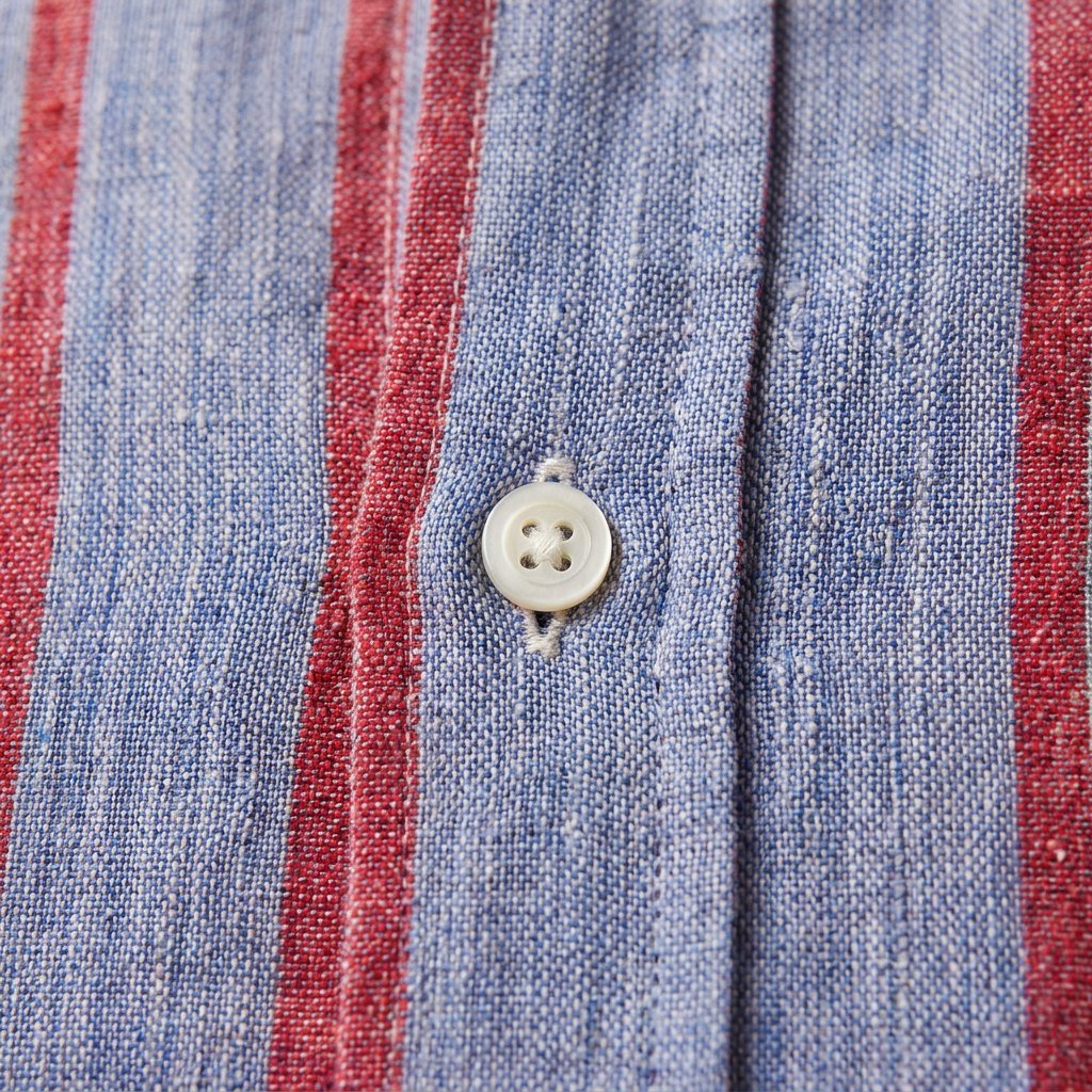 Eli | Women's Top Italian Linen, Relaxed Fit, Textured Stripe Design