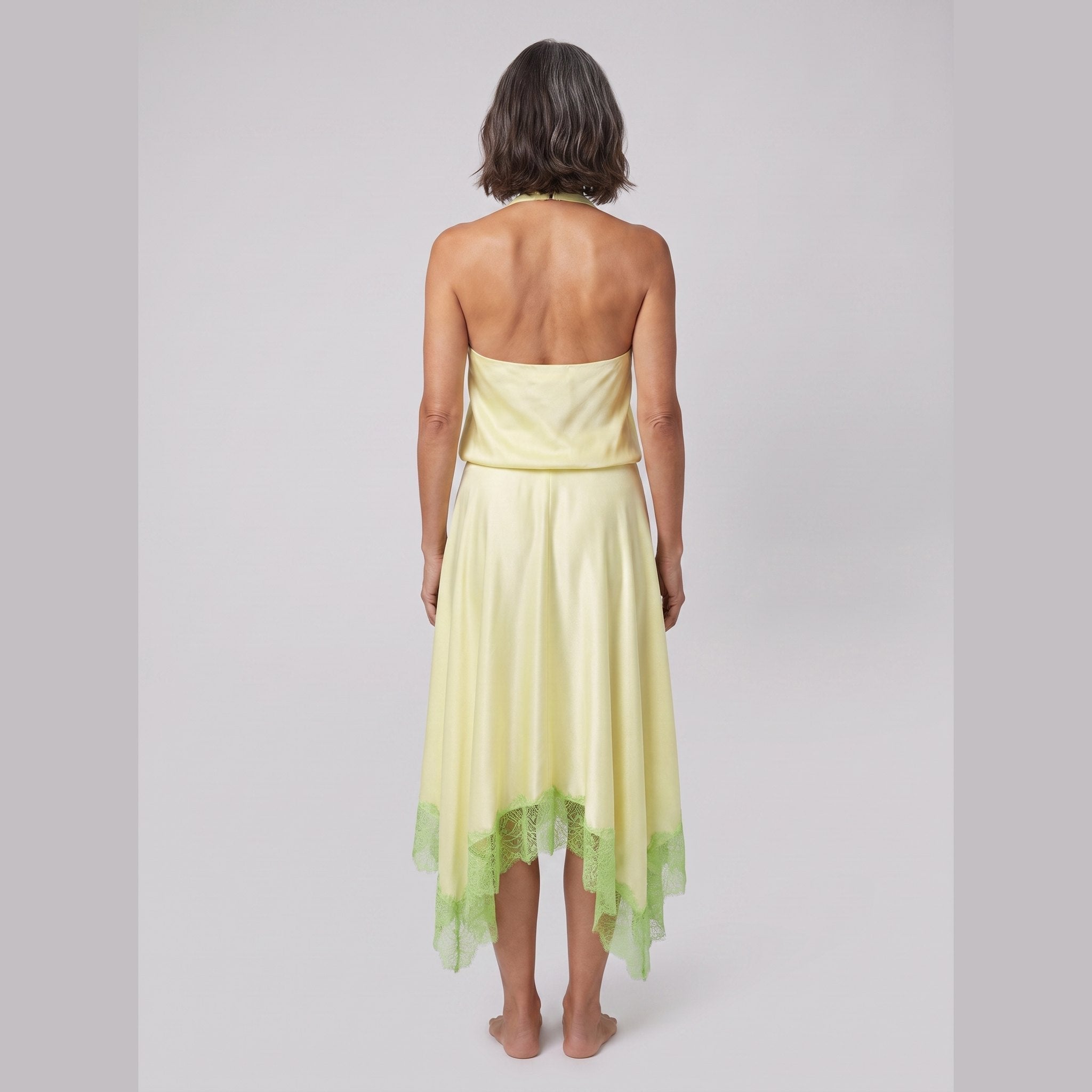 Elira Silk Dress | Backless Halter, Silk, Elegant Long Dress for Women