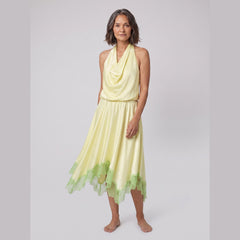 Elira Silk Dress | Backless Halter, Silk, Elegant Long Dress for Women