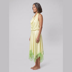 Elira Silk Dress | Backless Halter, Silk, Elegant Long Dress for Women