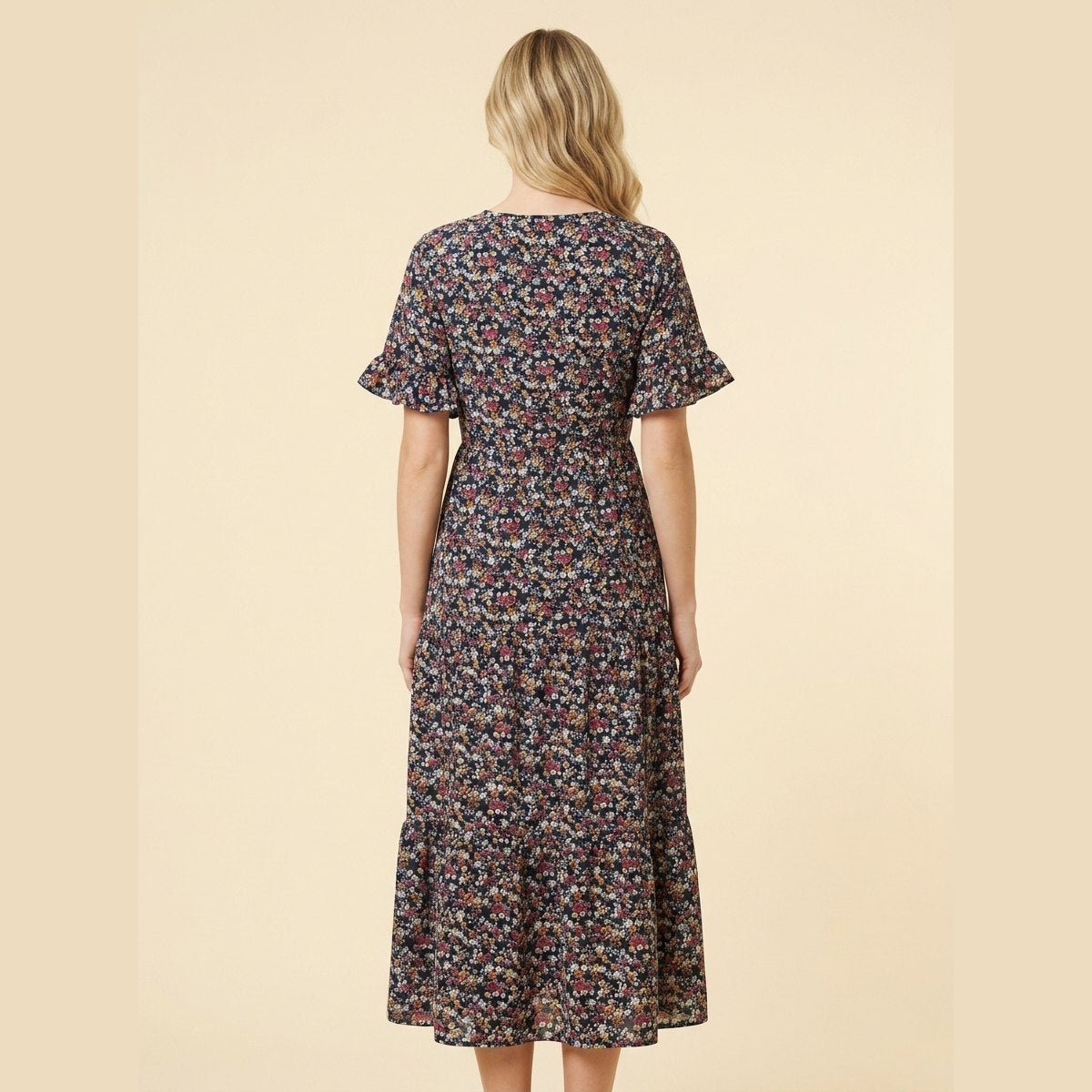 Elysia | Womens Dress Floral Print, Mid-Length Summer Wedding Guest Dresses