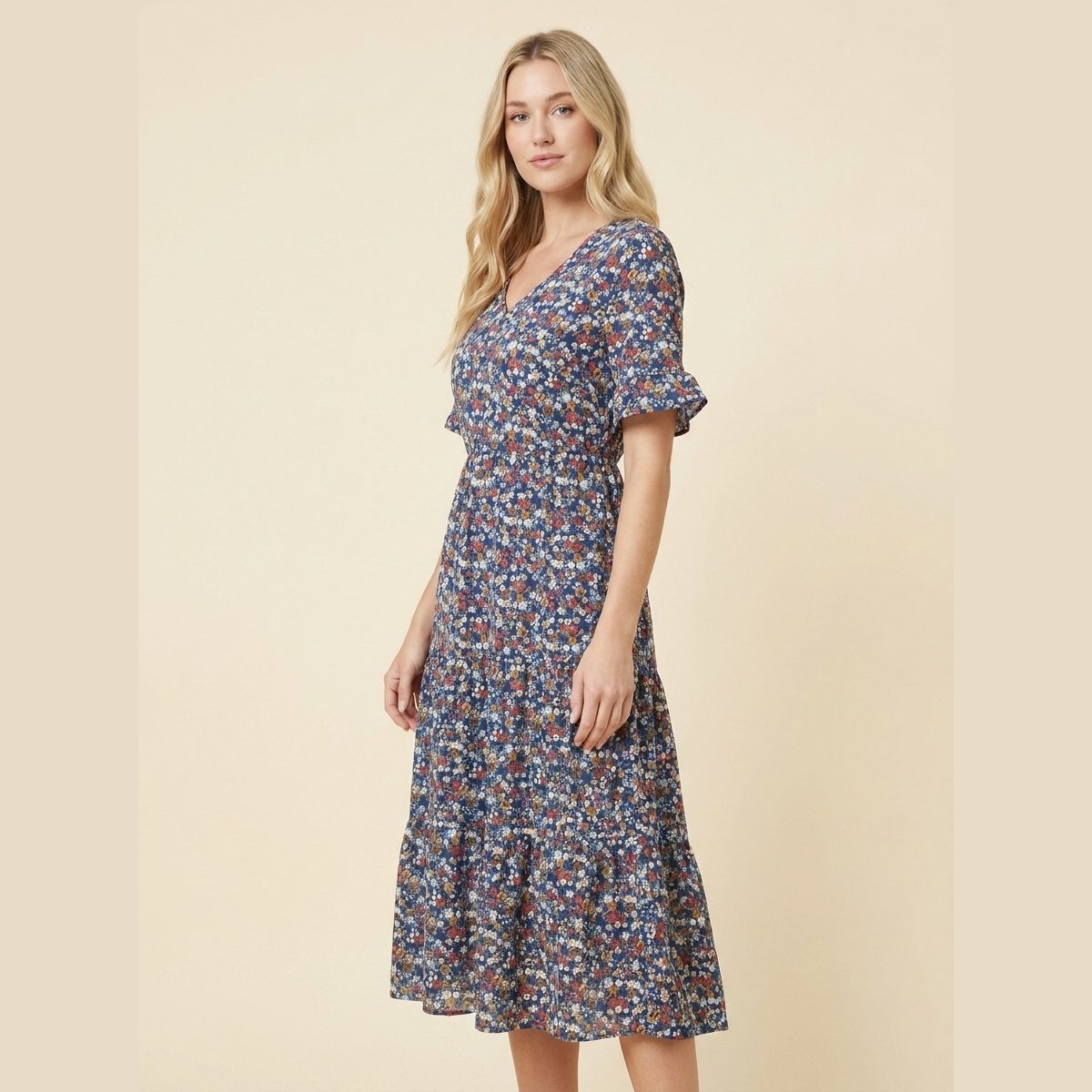 Elysia | Womens Dress Floral Print, Mid-Length Summer Wedding Guest Dresses
