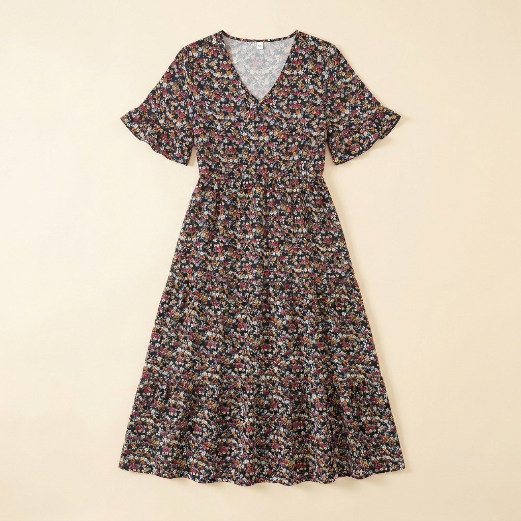 Elysia | Womens Dress Floral Print, Mid-Length Summer Wedding Guest Dresses