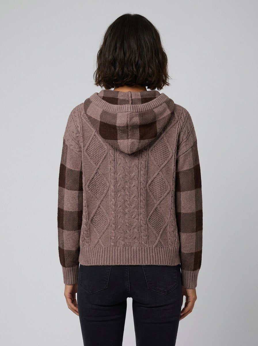 Elysia Hoodie Sweater | Ultra-Soft Cable Knit, Relaxed Fit