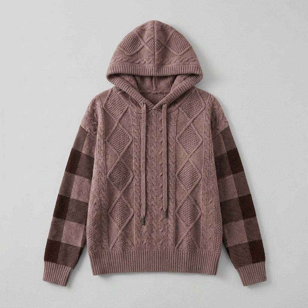Elysia Hoodie Sweater | Ultra-Soft Cable Knit, Relaxed Fit