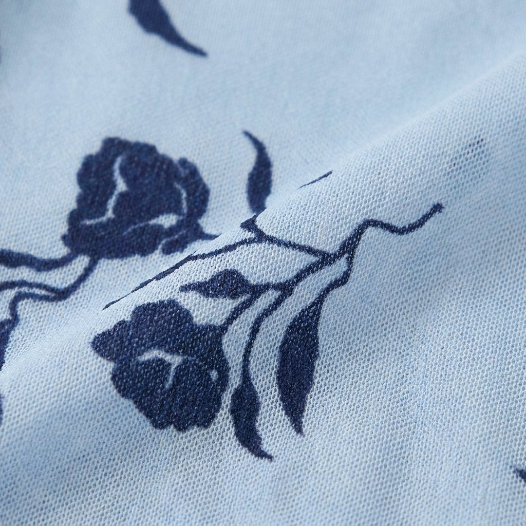 Elysia Midi Skirt | Blue Floral Wrap-Style, Flowy Fit
