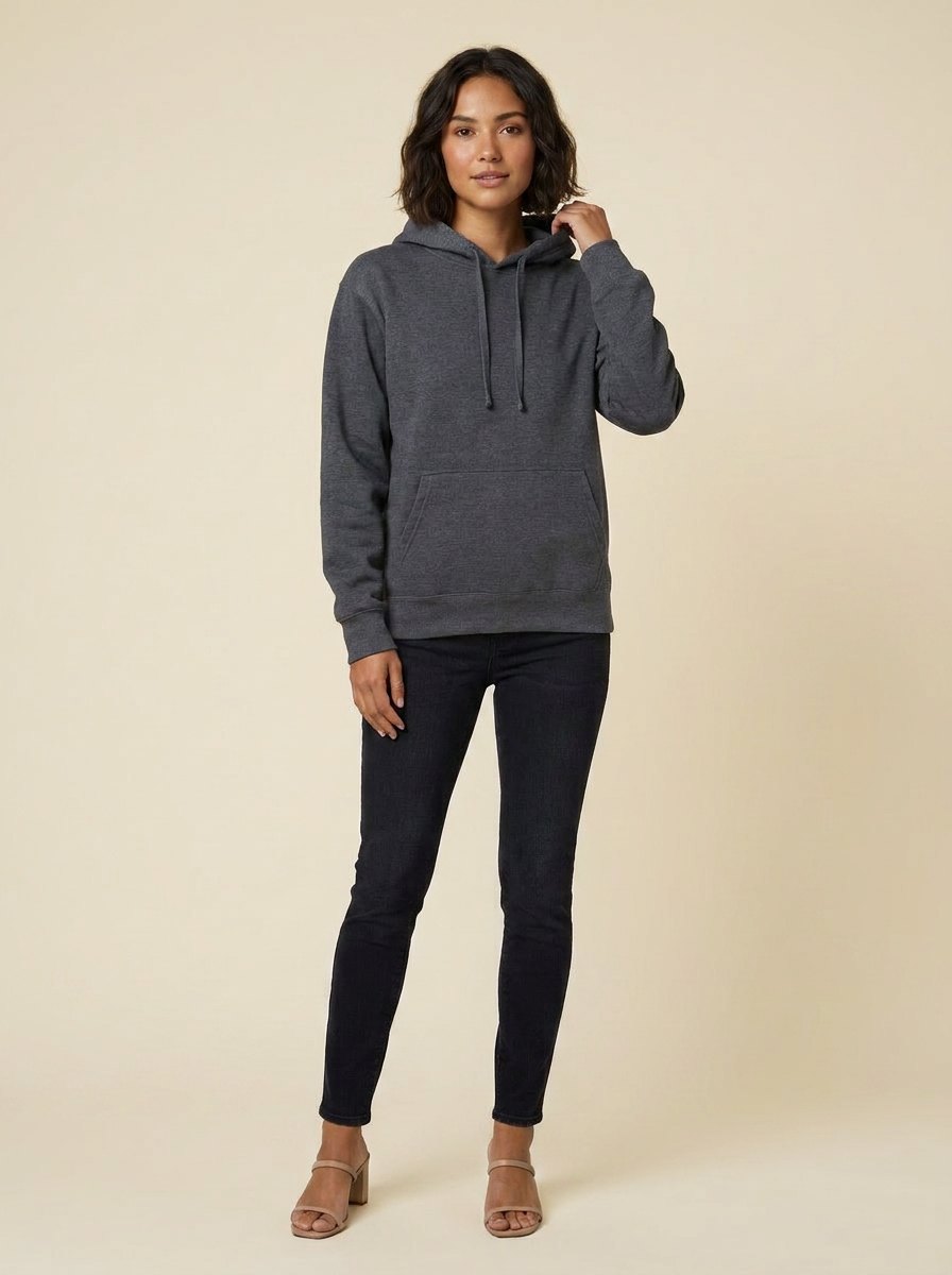 Elysian Basic Hoodie | Unisex Soft Polyester, Classic Pullover Style