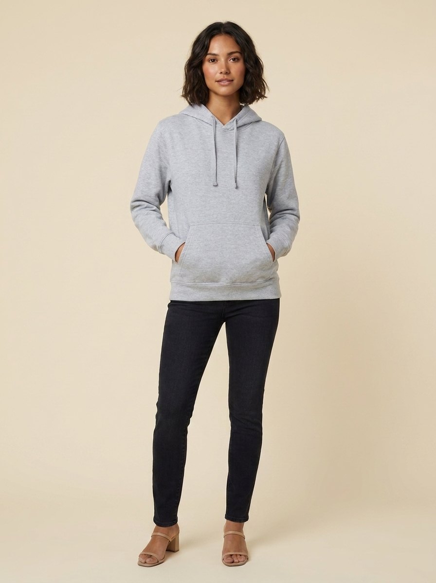 Elysian Basic Hoodie | Unisex Soft Polyester, Classic Pullover Style