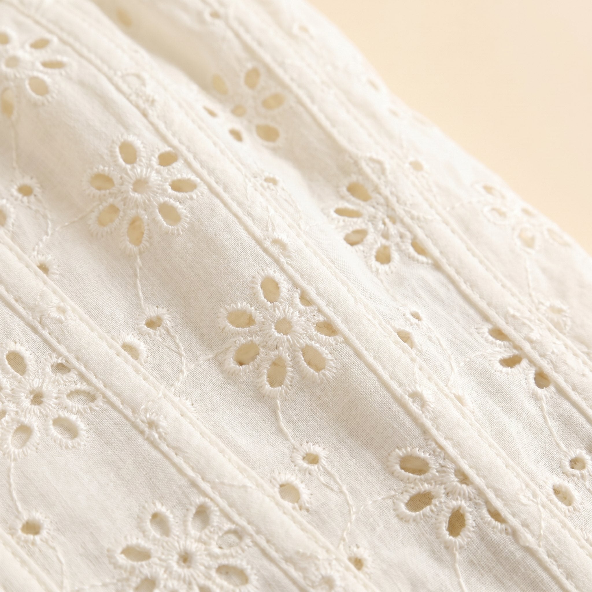 Elysian | Corset Top Broderie Anglaise, Lace-Up Back, Ruffle Trim