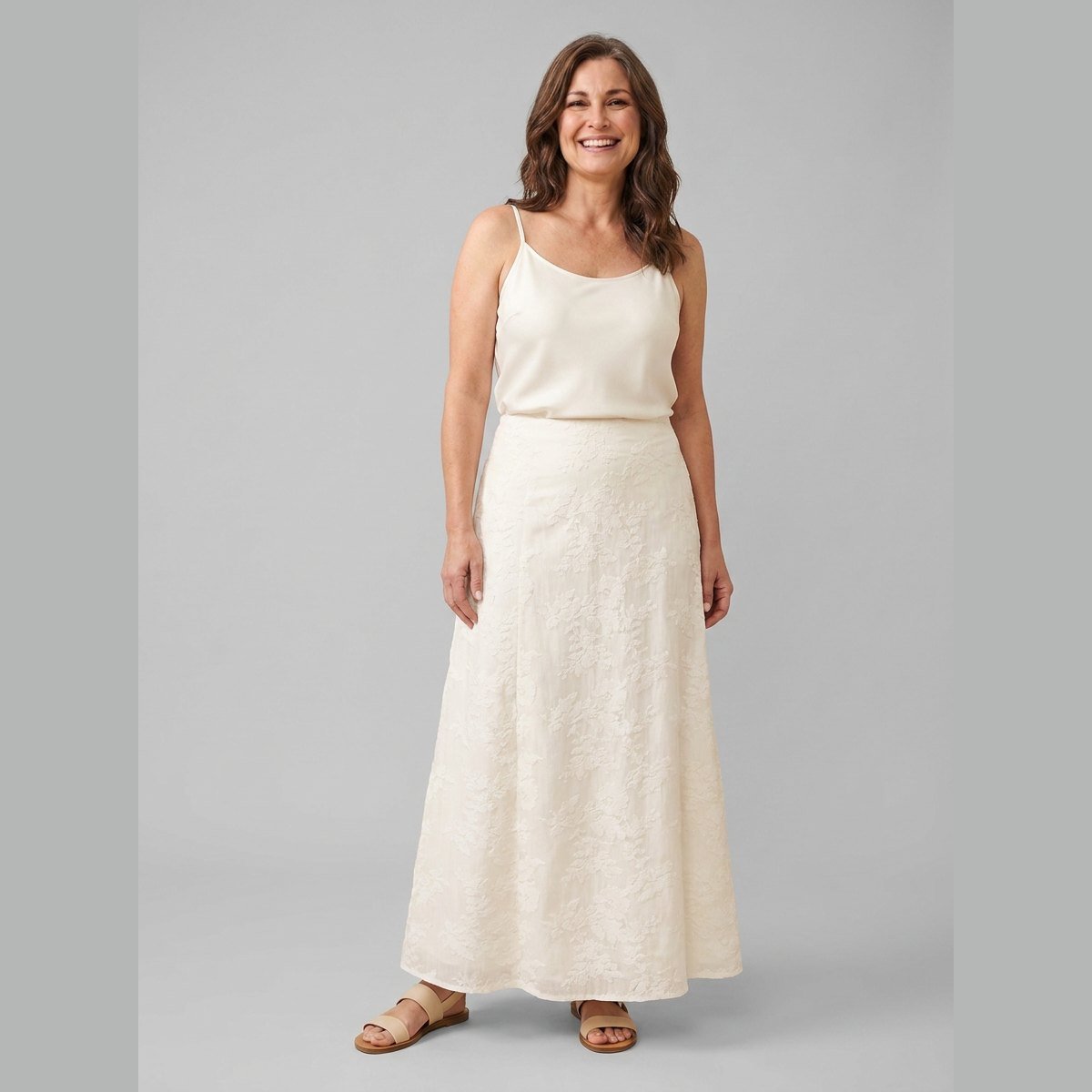 Elysian | Floral Maxi Skirt Cotton, Fully Lined