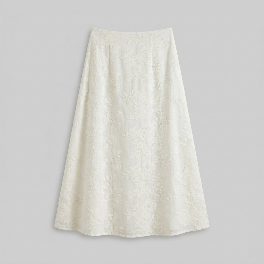 Elysian | Floral Maxi Skirt Cotton, Fully Lined