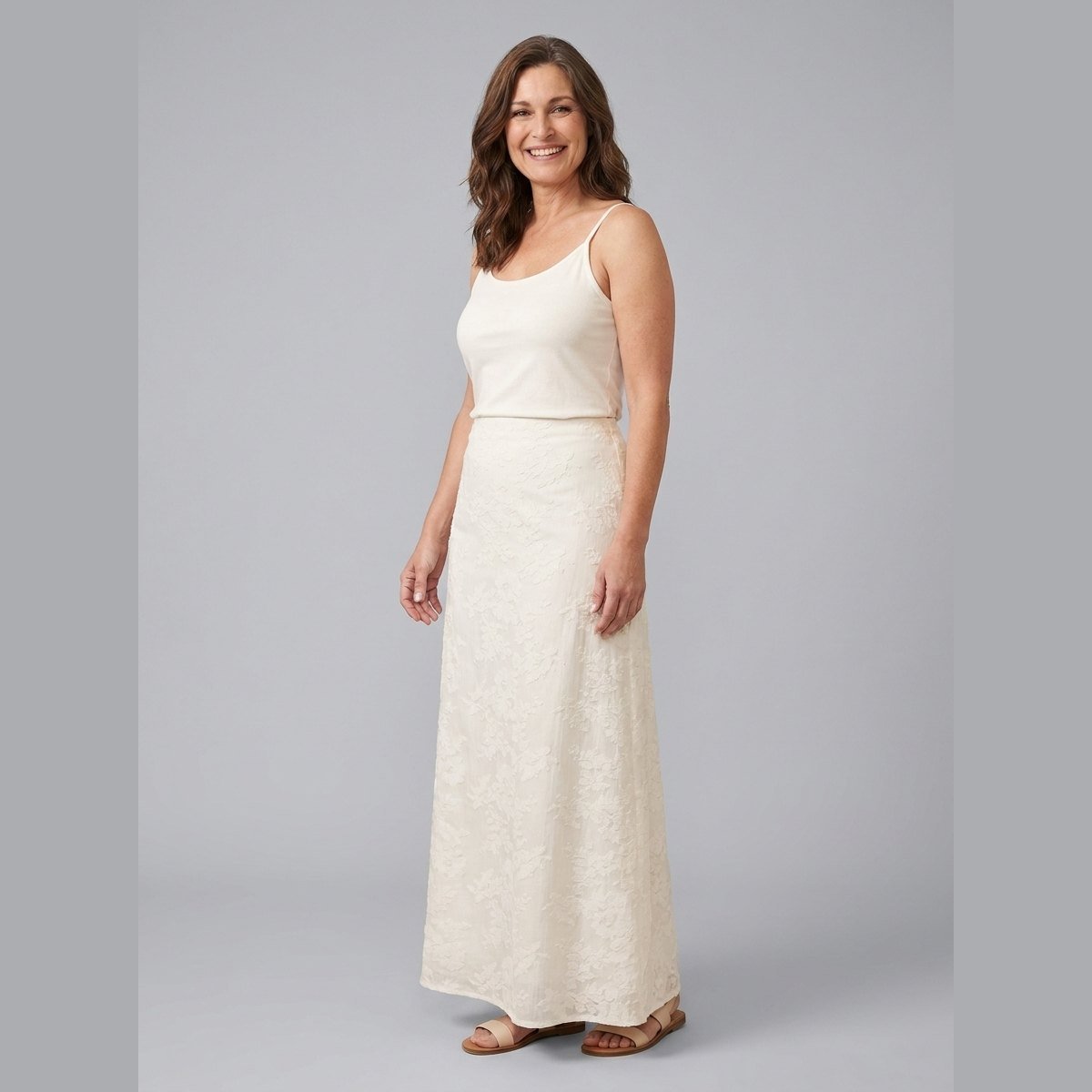 Elysian | Floral Maxi Skirt Cotton, Fully Lined