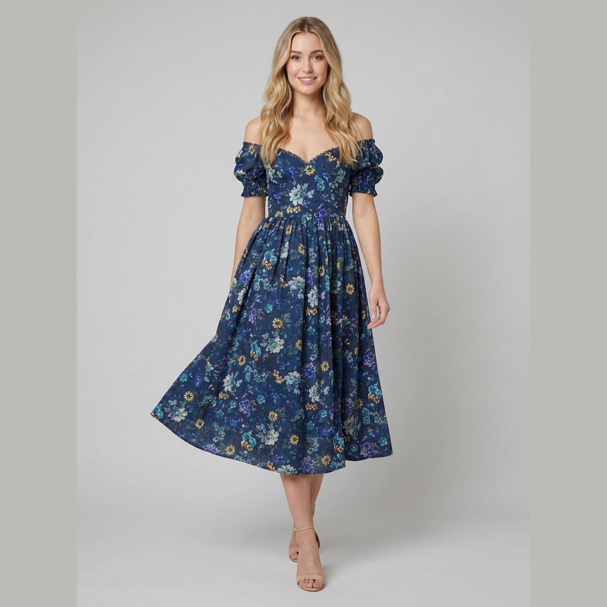 Elysian | Tapestry Dress Cotton, Tea-Length Summer Dress for Women