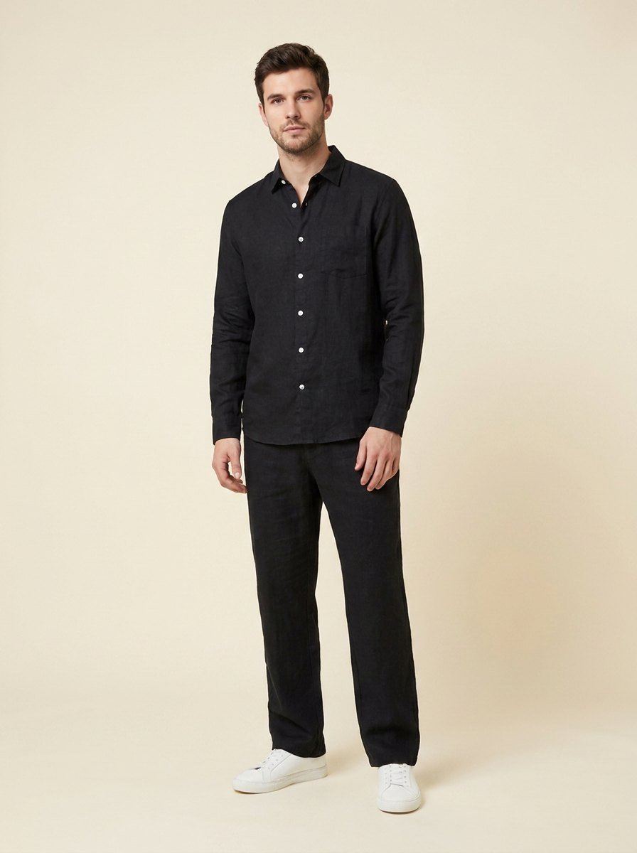 Ethan | Linen Set Breathable Button-Up Shirt and Relaxed Fit Pants
