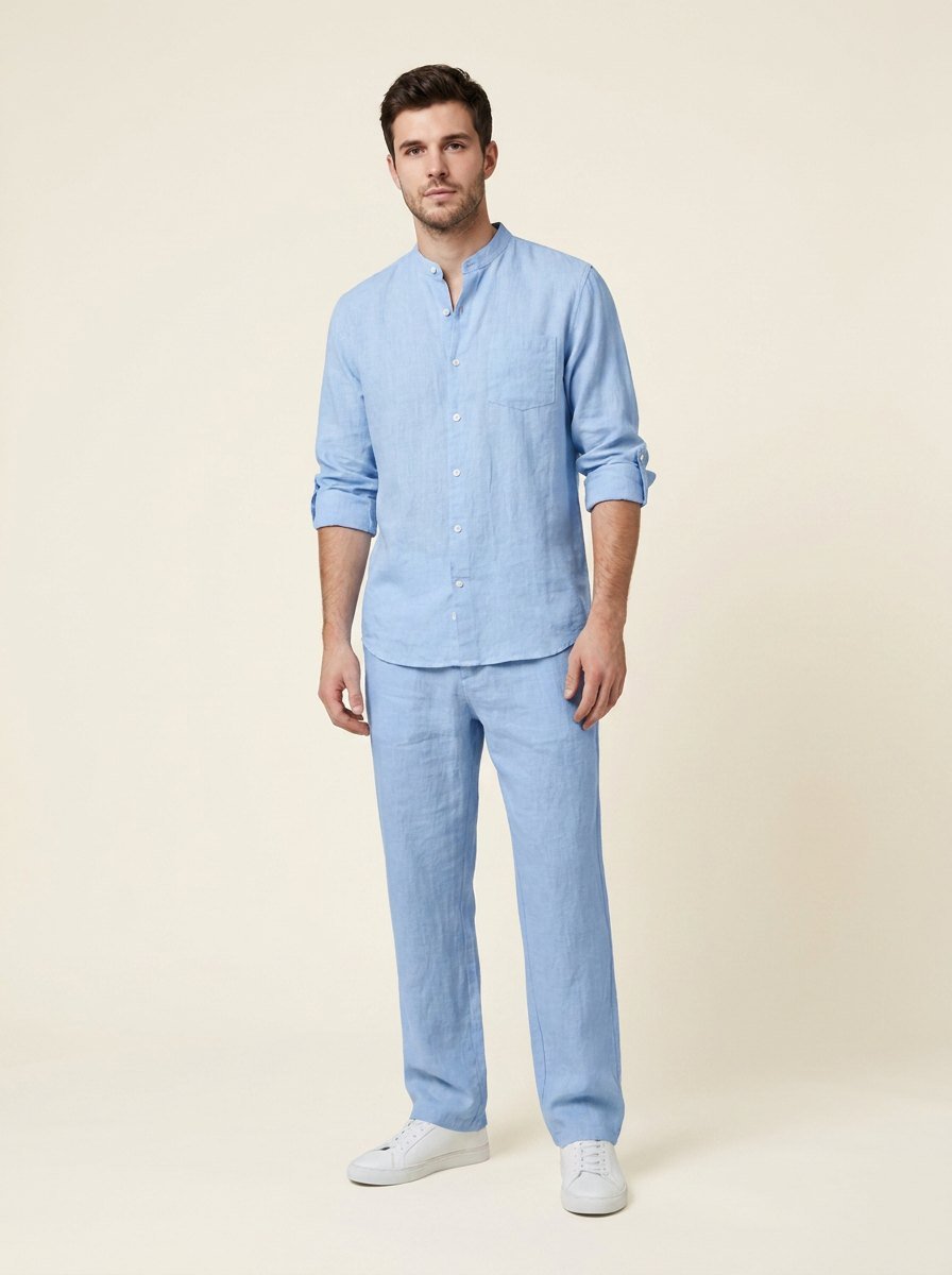 Ethan | Linen Set Breathable Button-Up Shirt and Relaxed Fit Pants