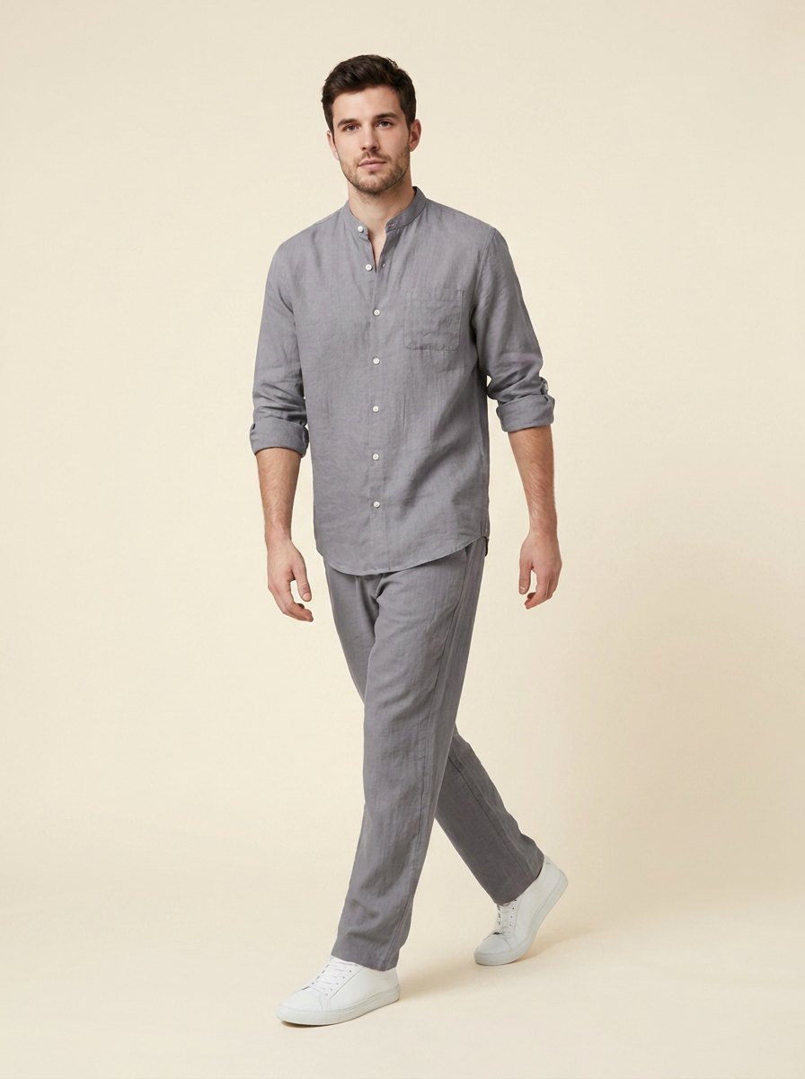 Ethan | Linen Set Breathable Button-Up Shirt and Relaxed Fit Pants