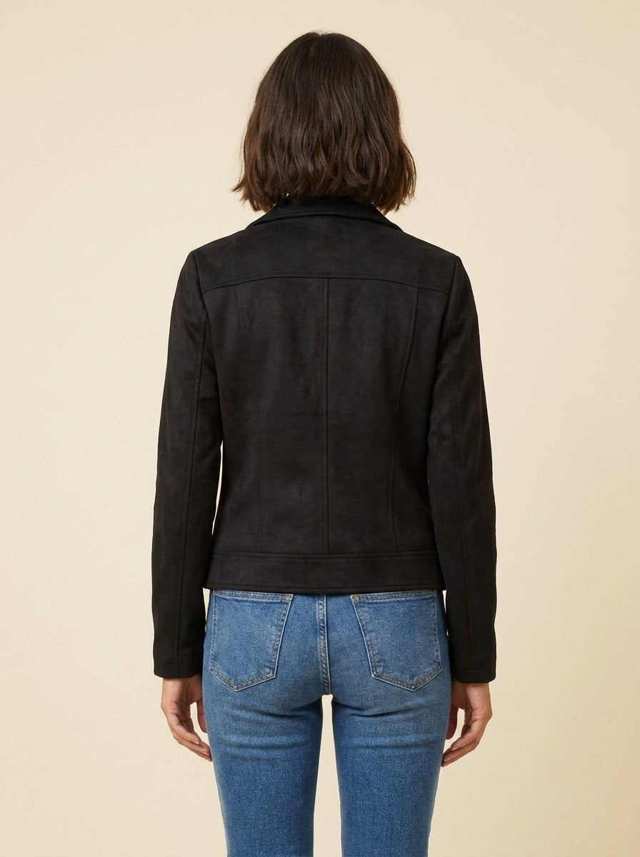 Faux Luxe Moto Jacket | Tailored Fit, Versatile Style