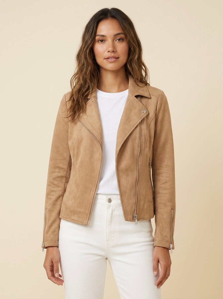 Faux Luxe Moto Jacket | Tailored Fit, Versatile Style