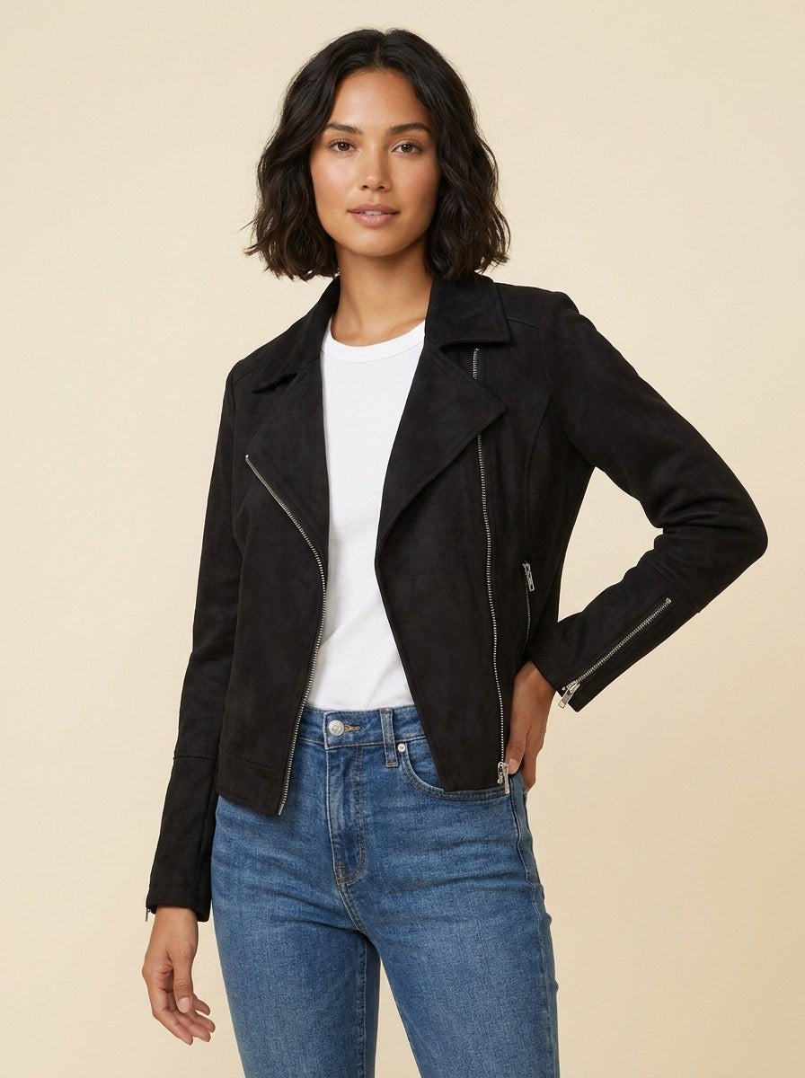 Faux Luxe Moto Jacket | Tailored Fit, Versatile Style