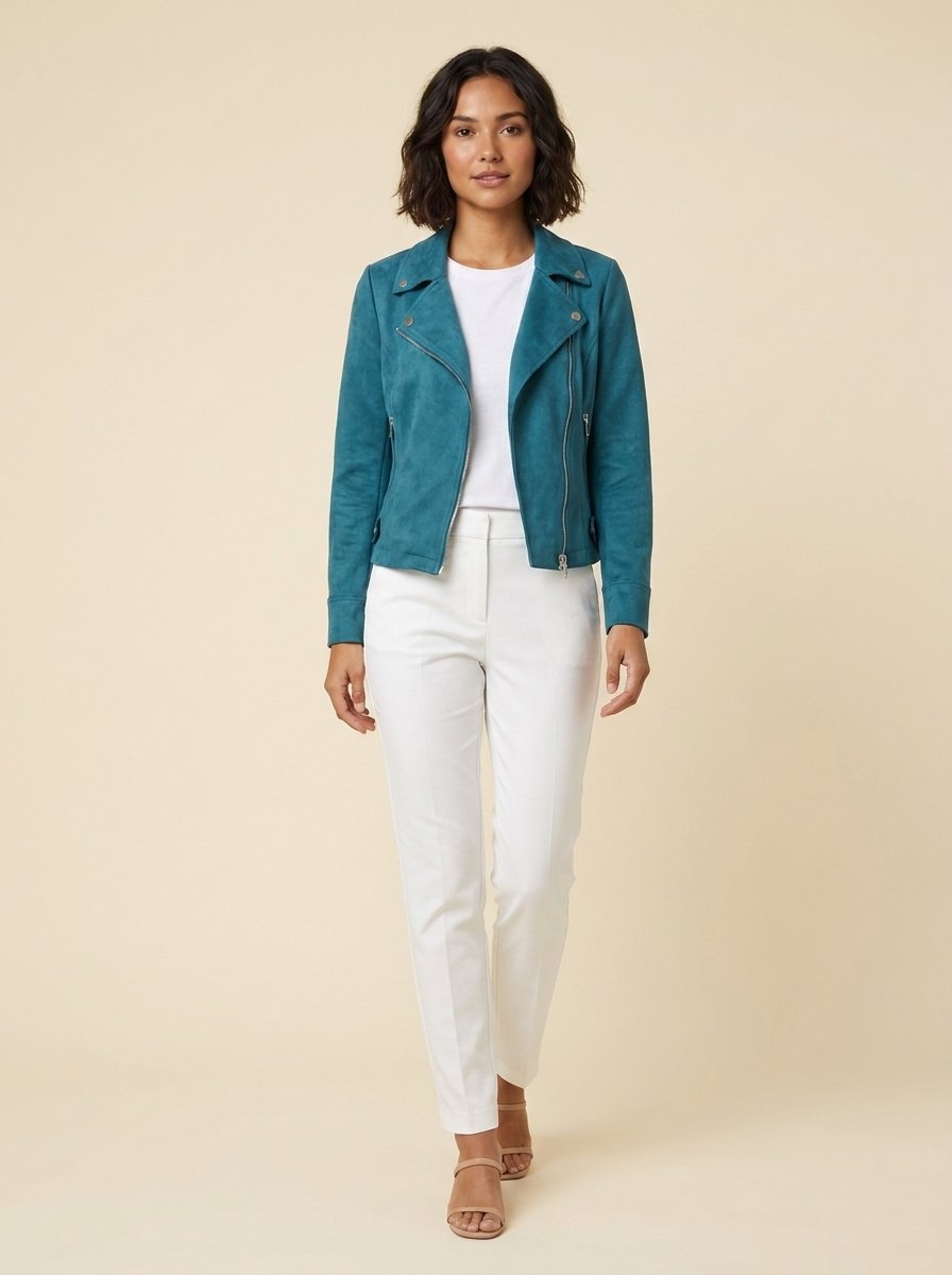 Faux Luxe Moto Jacket | Tailored Fit, Versatile Style