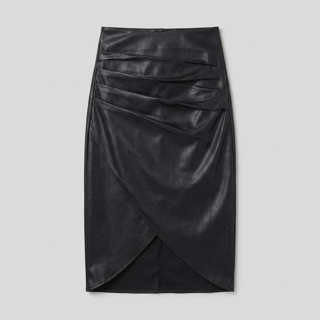 Fina Midi Skirt | Faux Leather, Comfortable Stretch