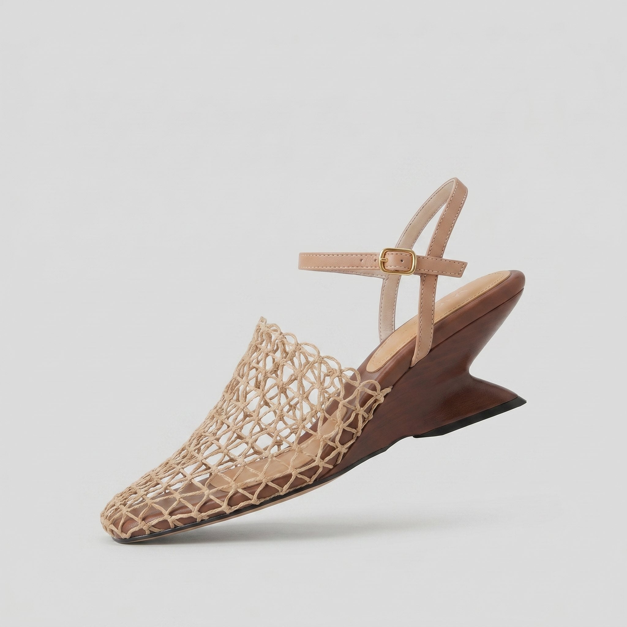 Fiona | Heels Lightweight Mesh Weave, Square Toe Wedding Shoes