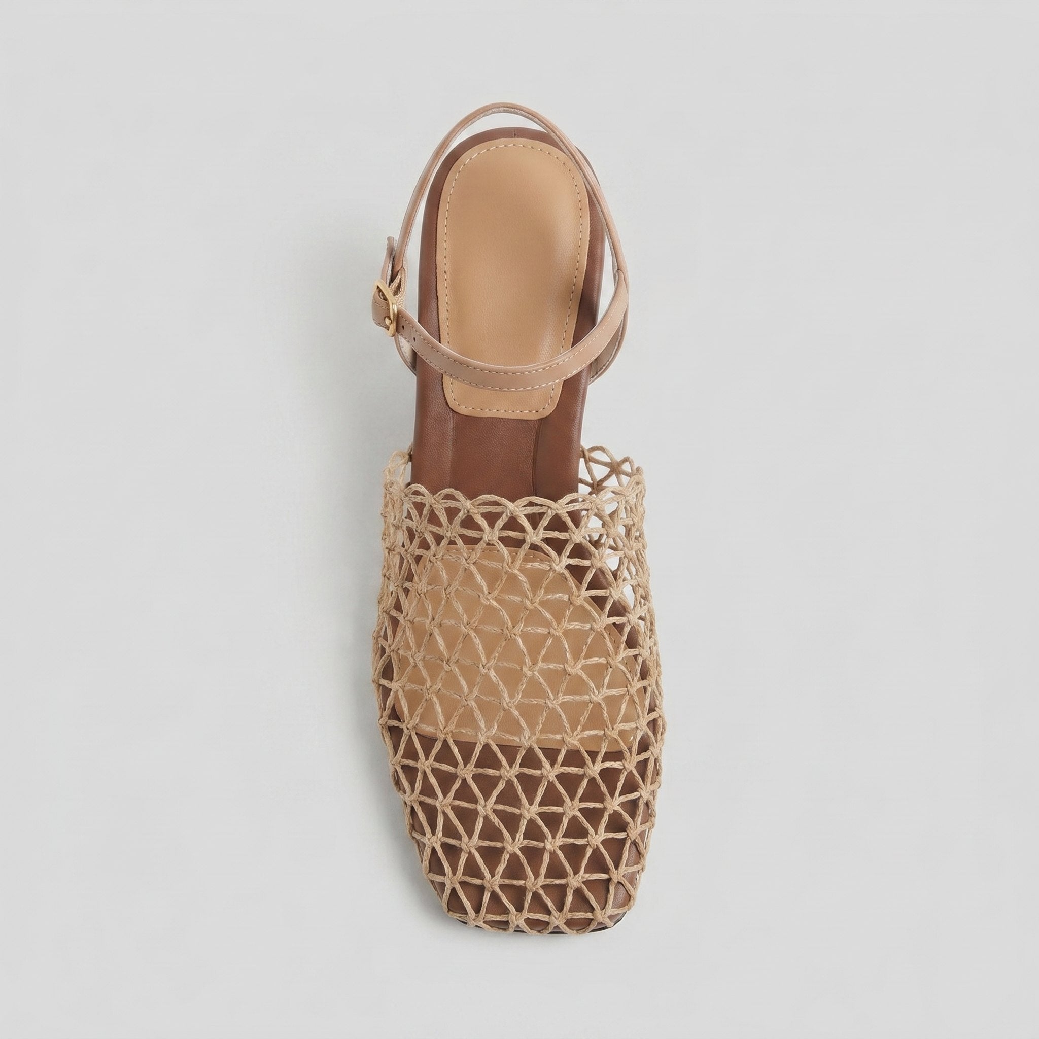 Fiona | Heels Lightweight Mesh Weave, Square Toe Wedding Shoes