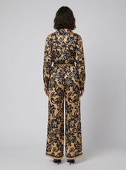 Fiora Jumpsuit Women | Elegant Wide-Leg, Button-Down, Elastic Waist