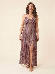 Fiora | Maxi Dress Floral Print, V Neck Summer Wedding Guest Dress