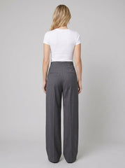 Fiora | Wide Leg Trousers Cotton, High-Waisted, Elastic Waist