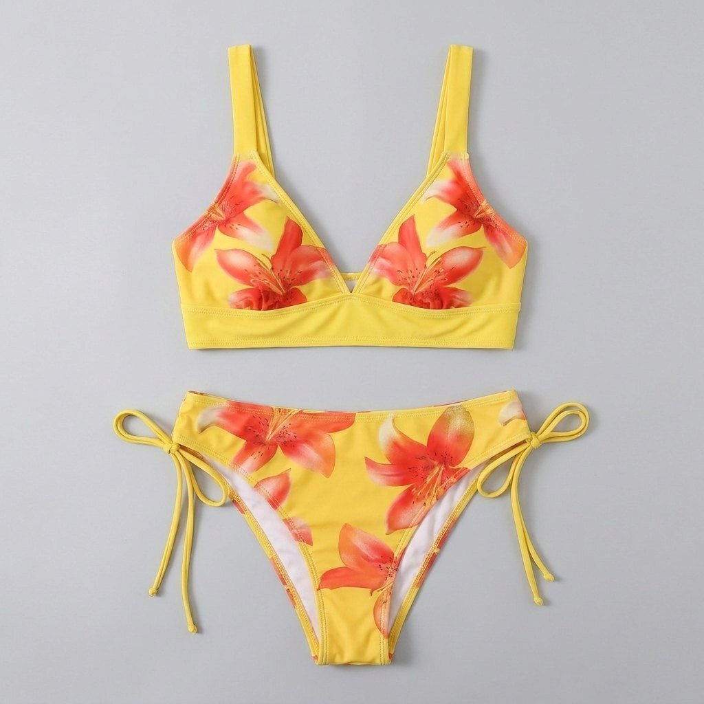 Fleur | Bikini Set Floral Print, V Neck