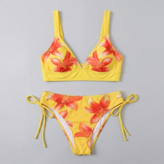 Fleur | Bikini Set Floral Print, V Neck