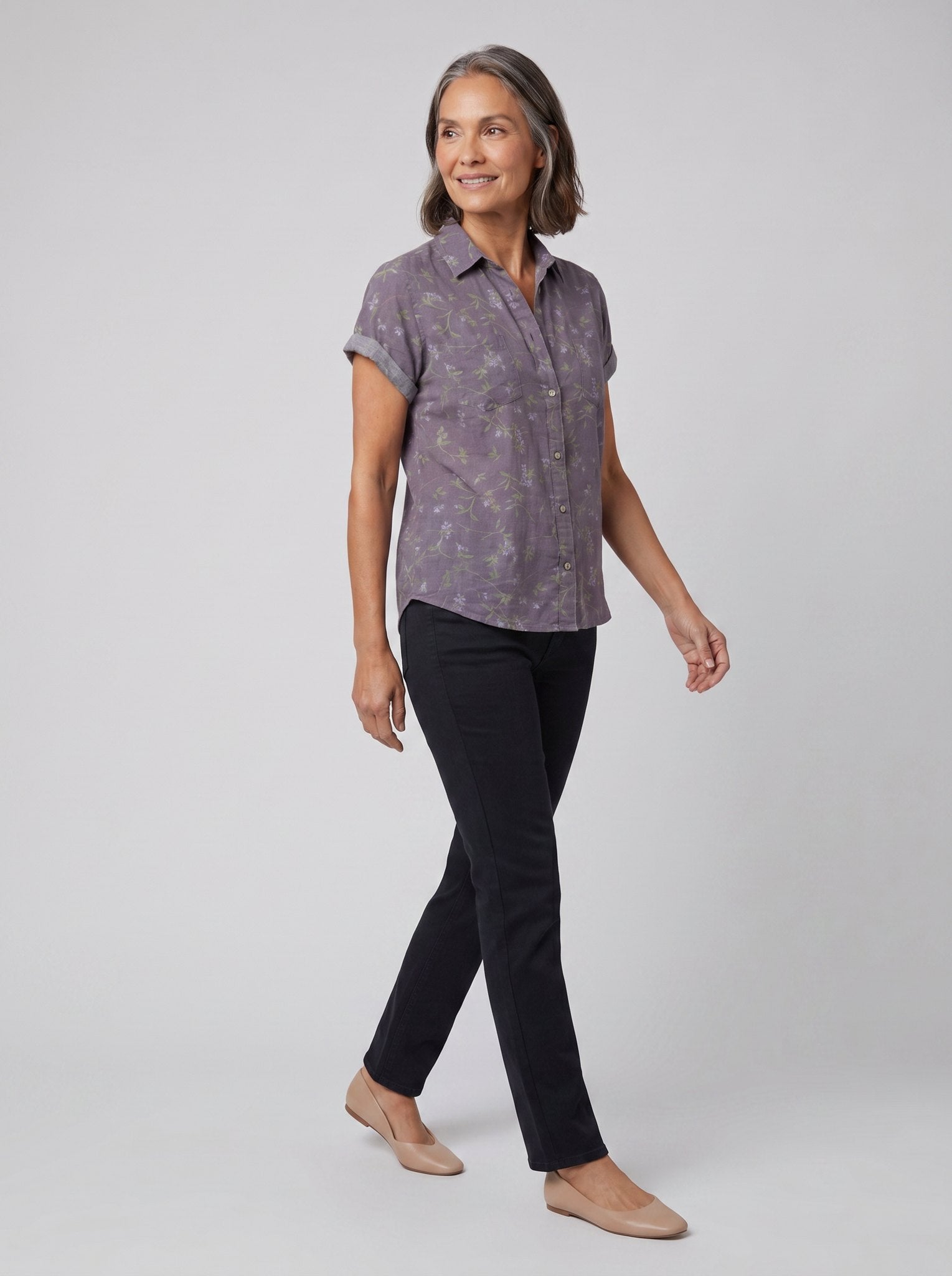 Fleur | Vintage Blouse Floral Print, Lightweight Summer Top for Women