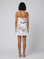Flora | Mini Dress Floral Print, Strapless Sundress for Women